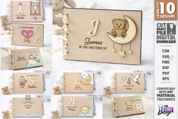 3D Baby Photo Album Laser Cut Bundle SVG