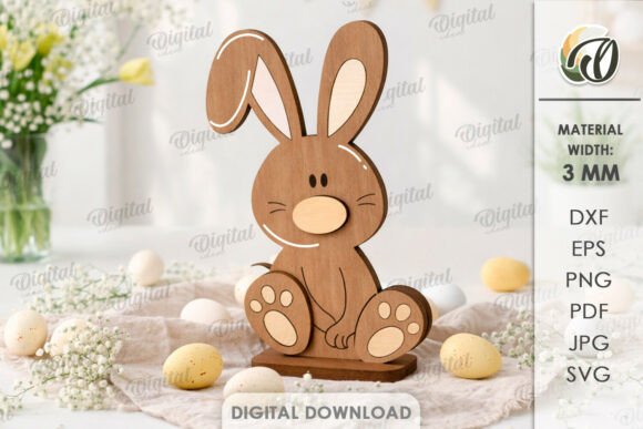 3D Easter Bunny Laser Cut: A Creative Digital Design for Your Projects