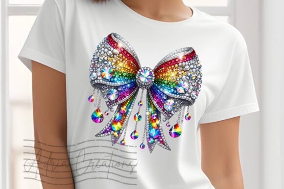 3D Glitter Crystal Rhinestone Bow Png: A Versatile Design for Creative Projects