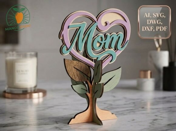 3D Layered Mom Heart Tree Laser Cut SVG: A Unique Way to Celebrate Motherhood