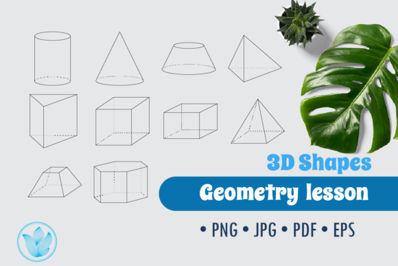 3D Shapes for Geometry, Png Clip Art