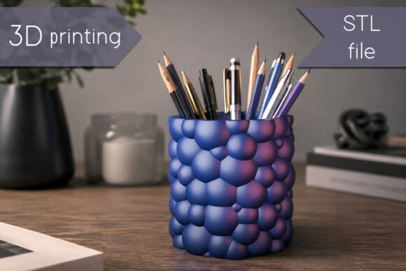 Bubble Pen Holder Stl, 3D Organizer: A Practical and Stylish 3D Printing Solution