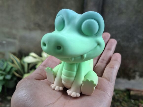 Cute Crocodile 3D Print Model