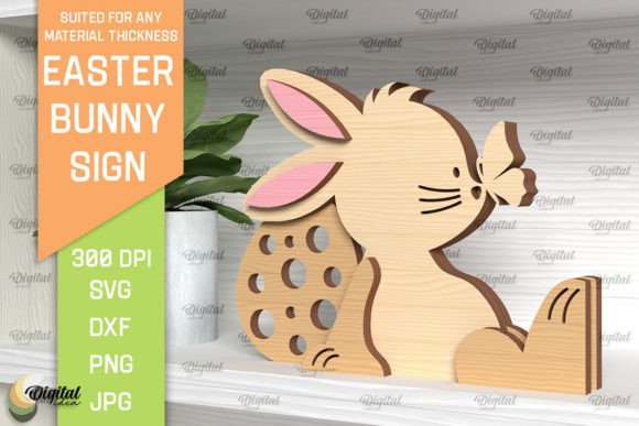 Easter Bunny Sign SVG. 3D Laser Cut: A Strategic Design Tool for Creative and Business Applications