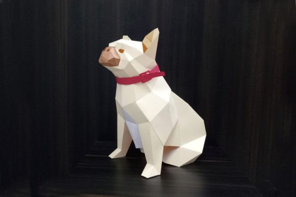 French Bulldog 3D Paper Sculpture Craft – A Unique Way to Express Creativity