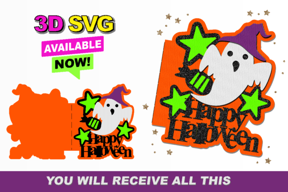 Halloween Card 3D SVG: Creative Fun for All