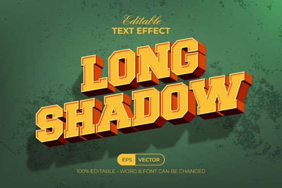 Long Shadow 3D Text Effect Style