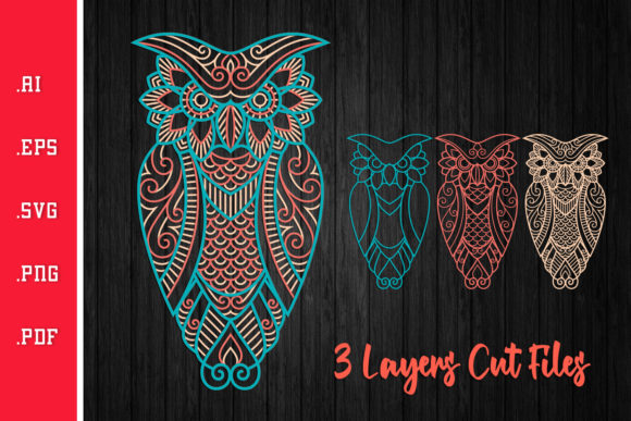 Owl - 3D Layered SVG Cut Files