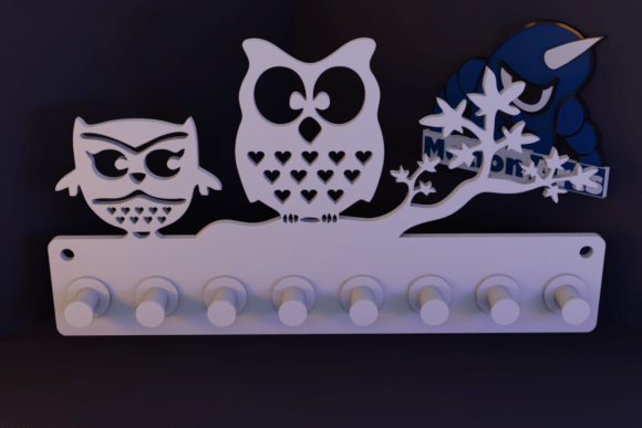 Owl Keyring STL 3D Model for 3D Printing