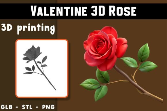 Valentine Rose 3D Model